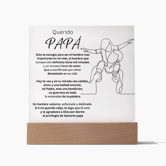 Querido Papa From Daughter - Acrylic Plaque
